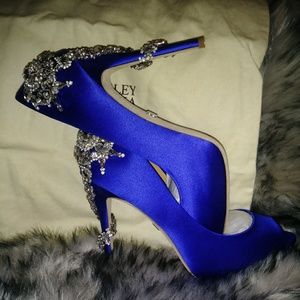 Badgley & Mischka Royal Crystal Embellished Pumps